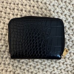 A New Day Black Croc-Embossed Wallet